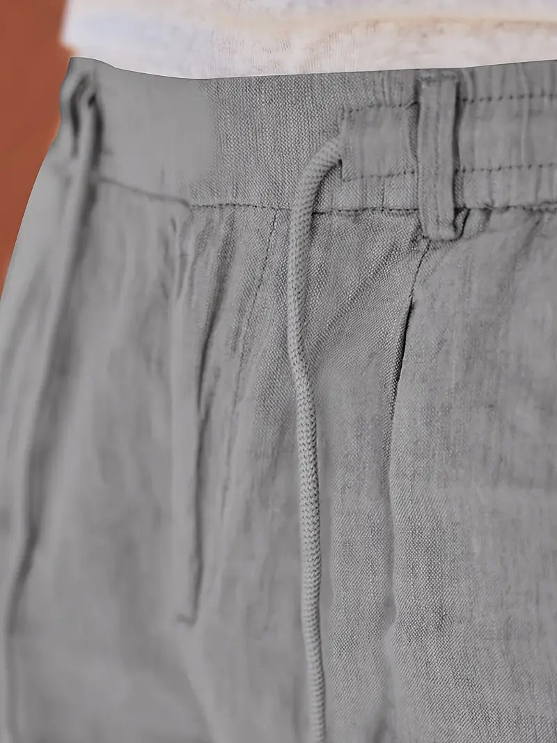 NICHOLS | Pantalones Anchos de Lino con Cinturón