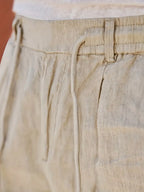 NICHOLS | Pantalones Anchos de Lino con Cinturón