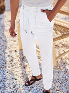 NICHOLS | Pantalones Anchos de Lino con Cinturón