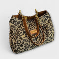 Olivia - Tote de Lona con Estampado de Leopardo