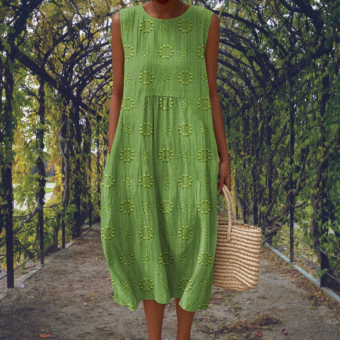 Aikaterini – Vestido sin mangas elegante con bolsillos