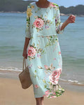 Keely | Vestido Floral de Atardecer