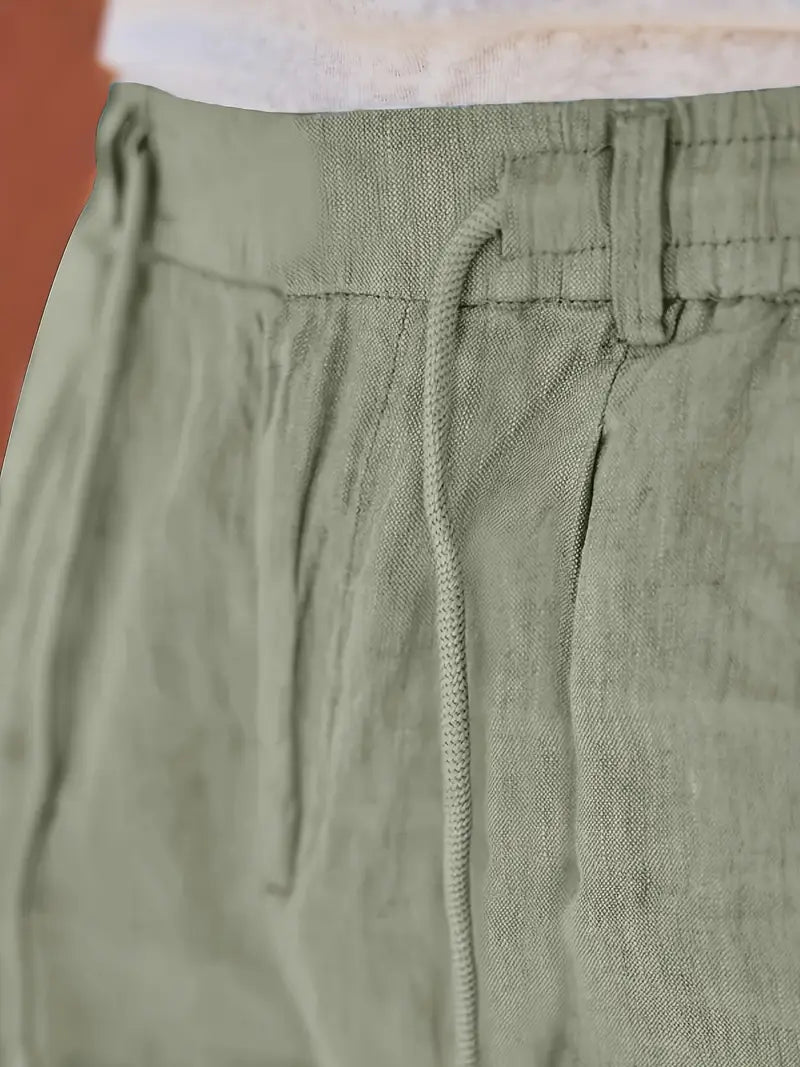 NICHOLS | Pantalones Anchos de Lino con Cinturón