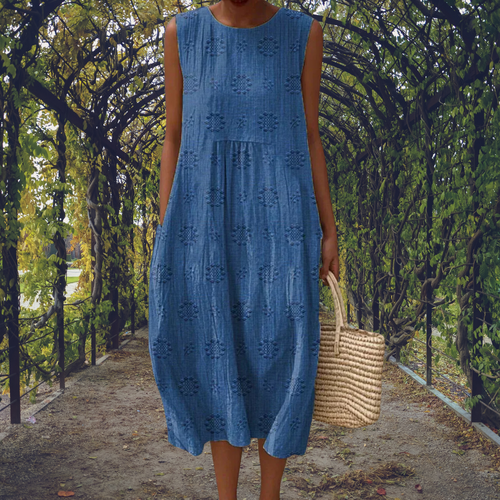 Aikaterini – Vestido sin mangas elegante con bolsillos