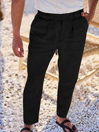 NICHOLS | Pantalones Anchos de Lino con Cinturón