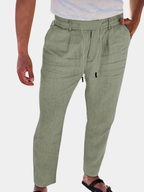 NICHOLS | Pantalones Anchos de Lino con Cinturón