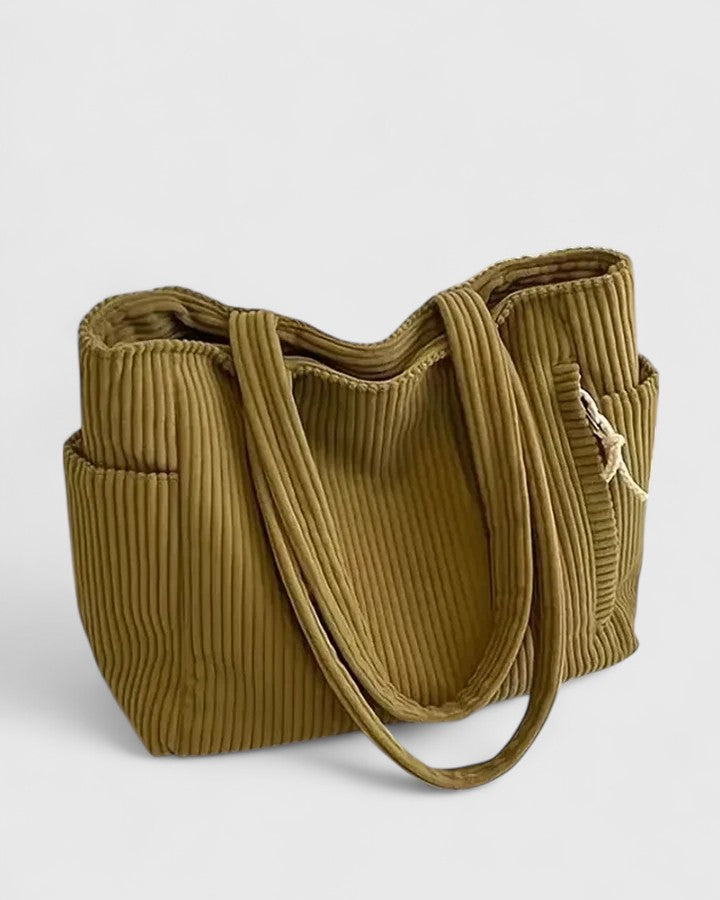 Liorane | Elegante bolsa de canalé con detalles de cuerda
