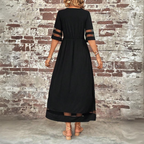 Aubrey™ – Vestido midi de concreto artístico con diseño que realza el abdomen