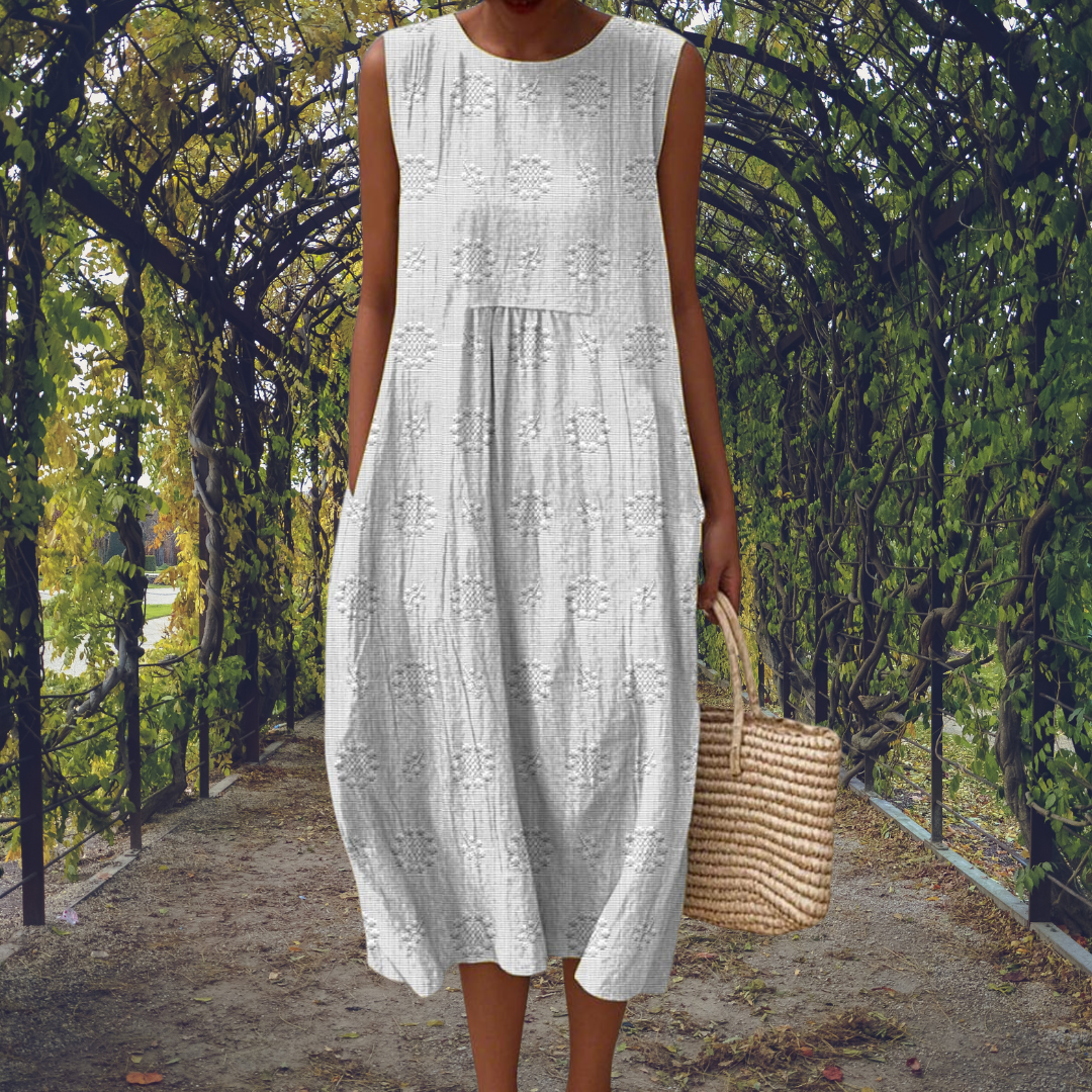 Aikaterini – Vestido sin mangas elegante con bolsillos