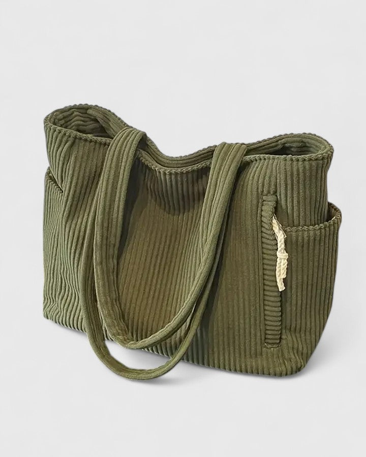 Liorane | Elegante bolsa de canalé con detalles de cuerda