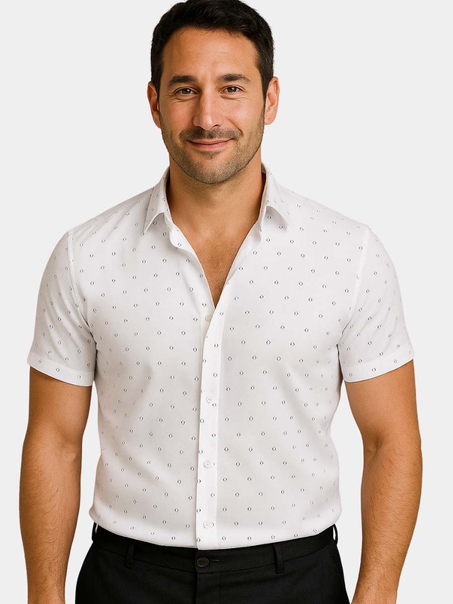 GIULIO | CAMISA VERANIEGA CON DISEÑO ESTAMPADO