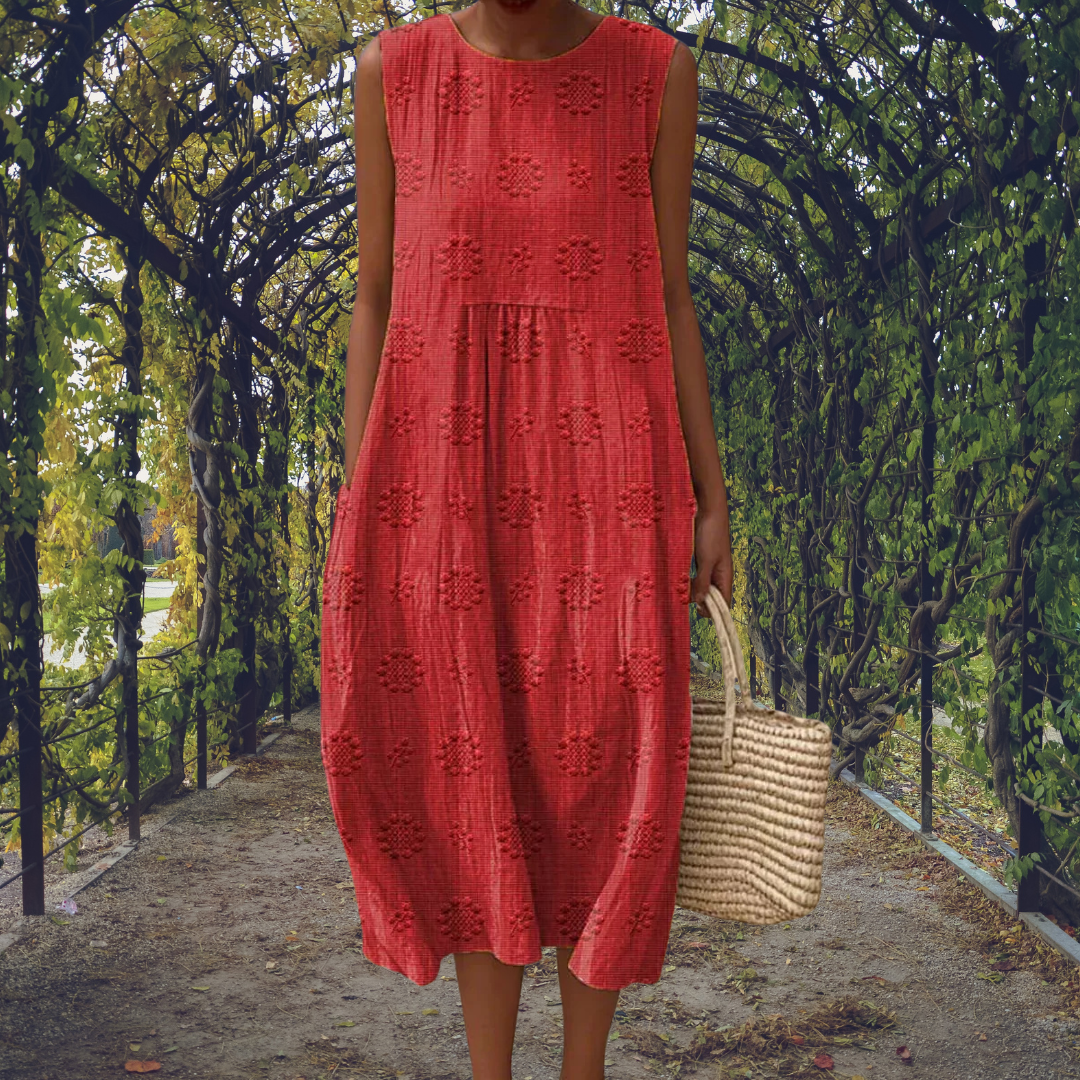 Aikaterini – Vestido sin mangas elegante con bolsillos