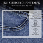 Pantalon en Jean Élastique Taille Haute pour Femmes