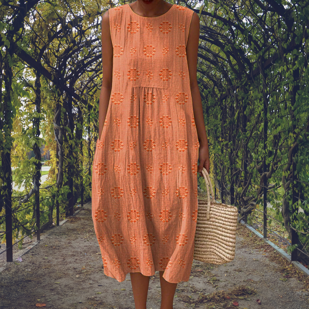 Aikaterini – Vestido sin mangas elegante con bolsillos