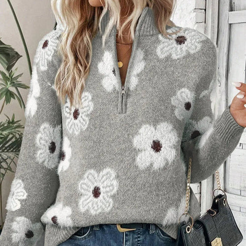 BLOOM | Suéter de cuello con cremallera