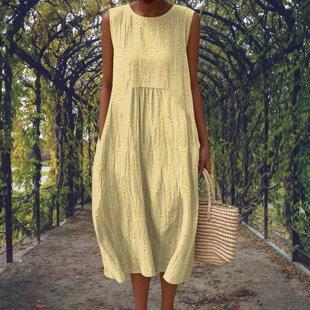Aikaterini – Vestido sin mangas elegante con bolsillos