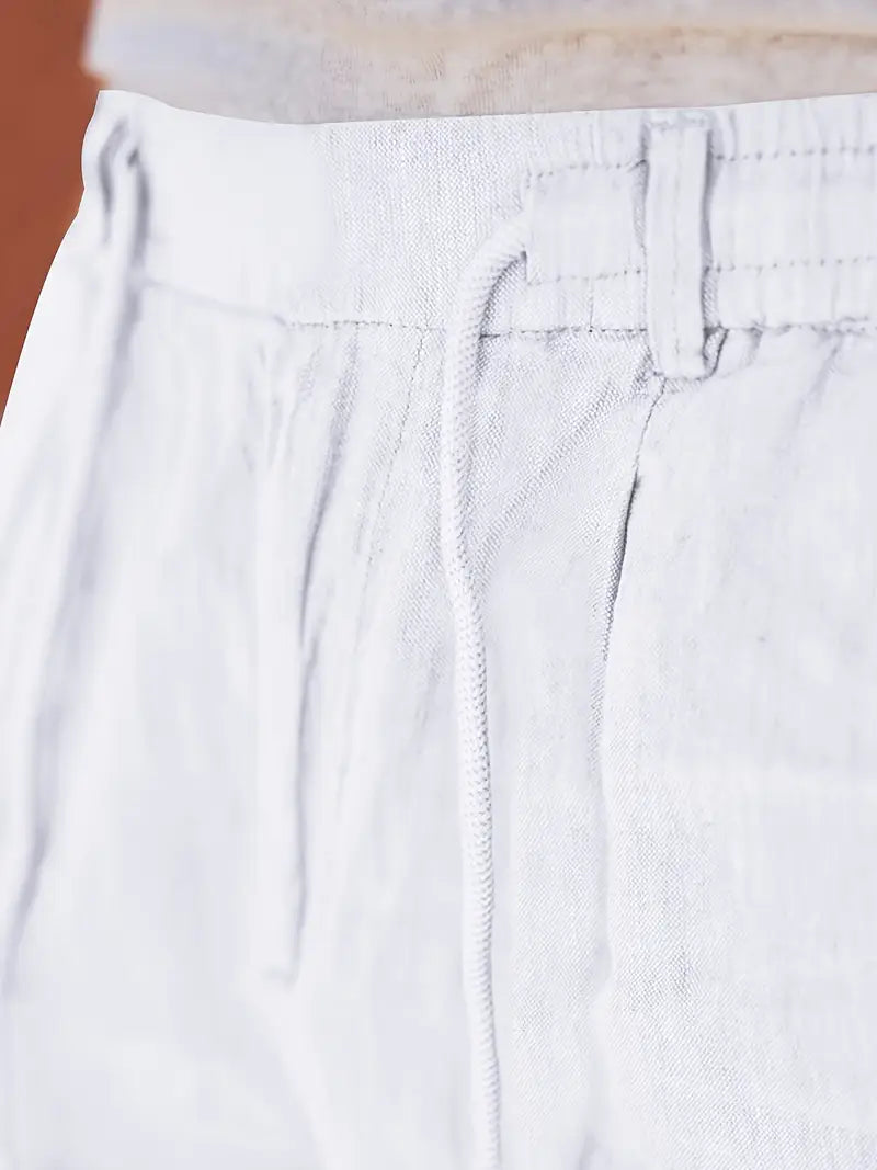 NICHOLS | Pantalones Anchos de Lino con Cinturón