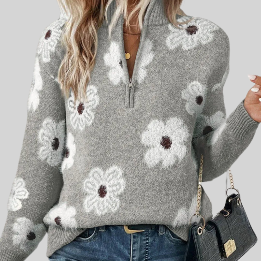 BLOOM | Suéter de cuello con cremallera