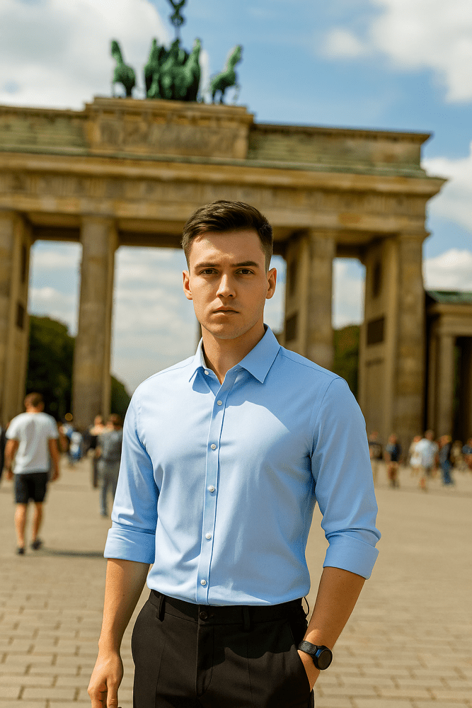 Lukas | Camisa Antarrugas de Stretch para Hombre