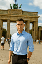Lukas | Camisa Antarrugas de Stretch para Hombre