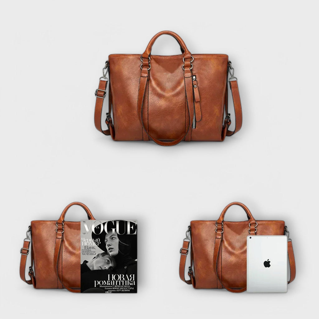 Olivia - Amplio bolso de cuero