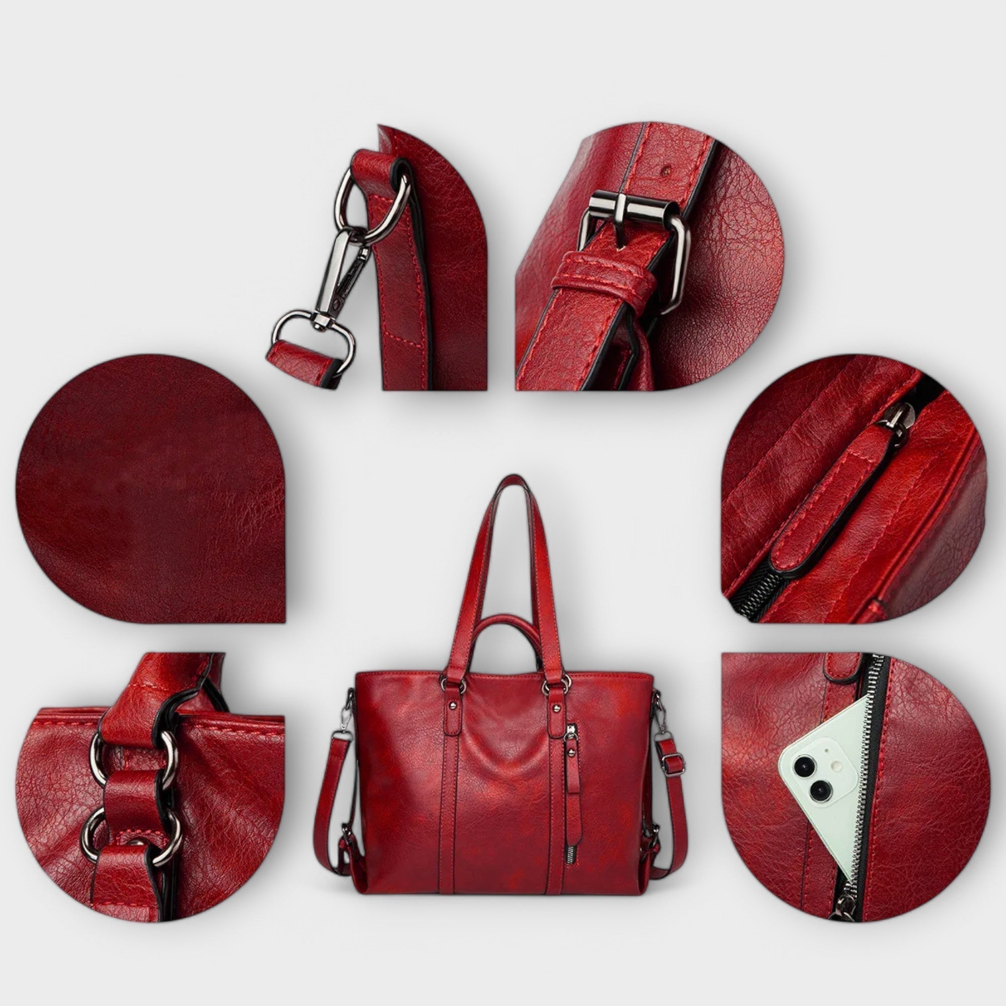 Olivia - Amplio bolso de cuero
