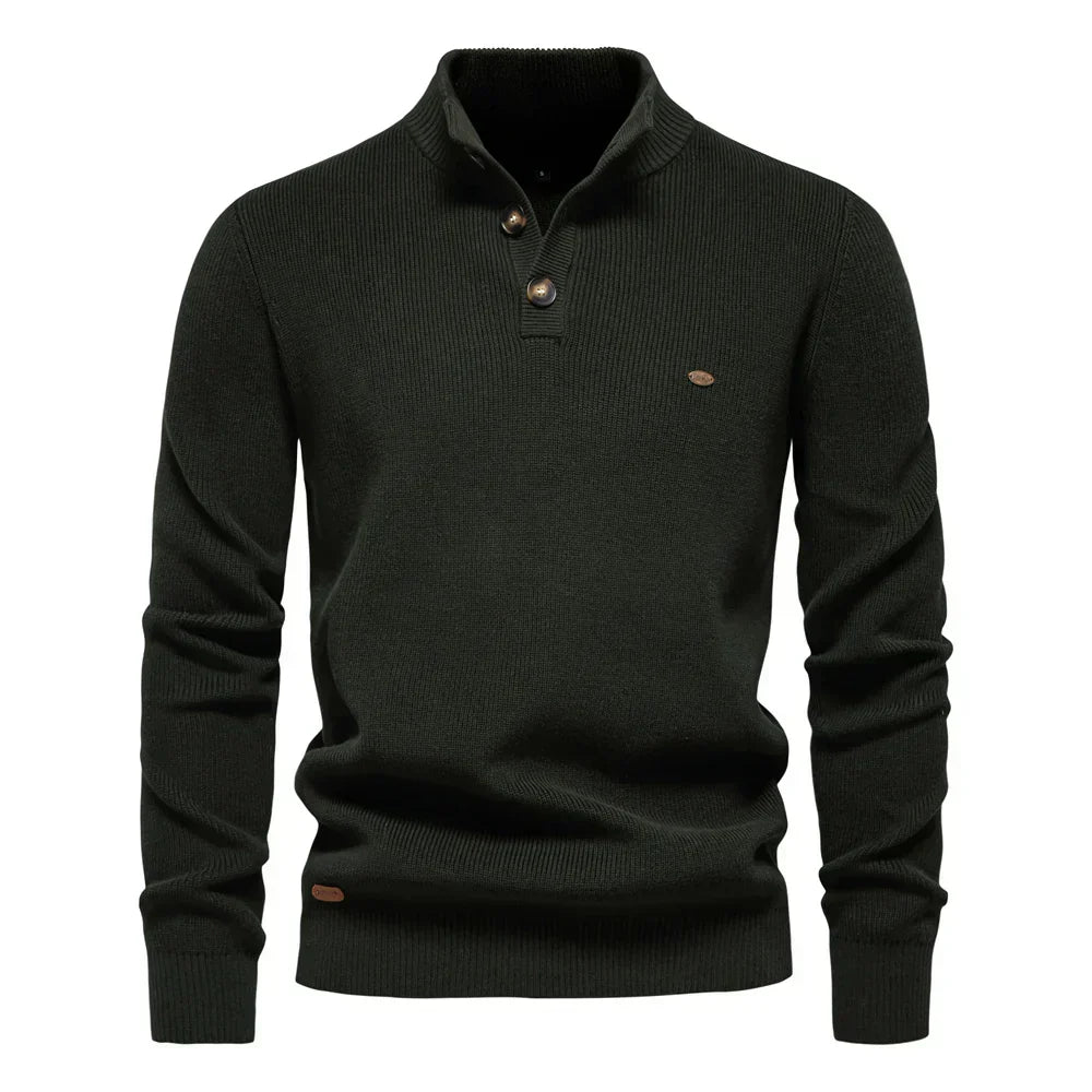 Konrad | Suéter sofisticado para hombres con detalle de botones