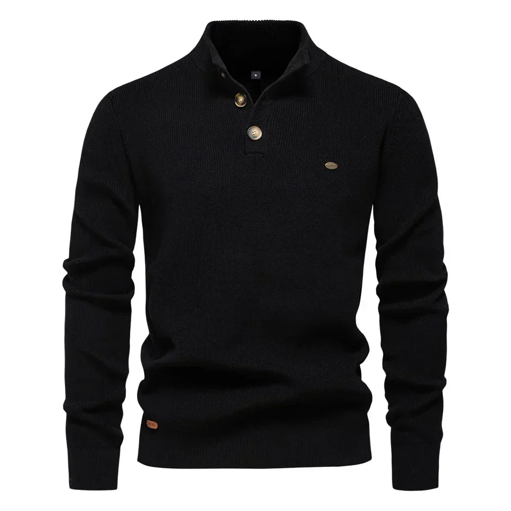 Konrad | Suéter sofisticado para hombres con detalle de botones