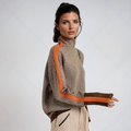 Lindemann Atelier | Malou – Suéter de cuello alto con detalles de rayas contrastantes
