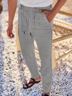 NICHOLS | Pantalones Anchos de Lino con Cinturón