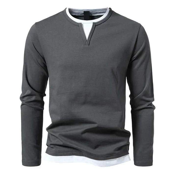 Alwin | Camiseta Premium de Manga Larga en Algodón Peinado