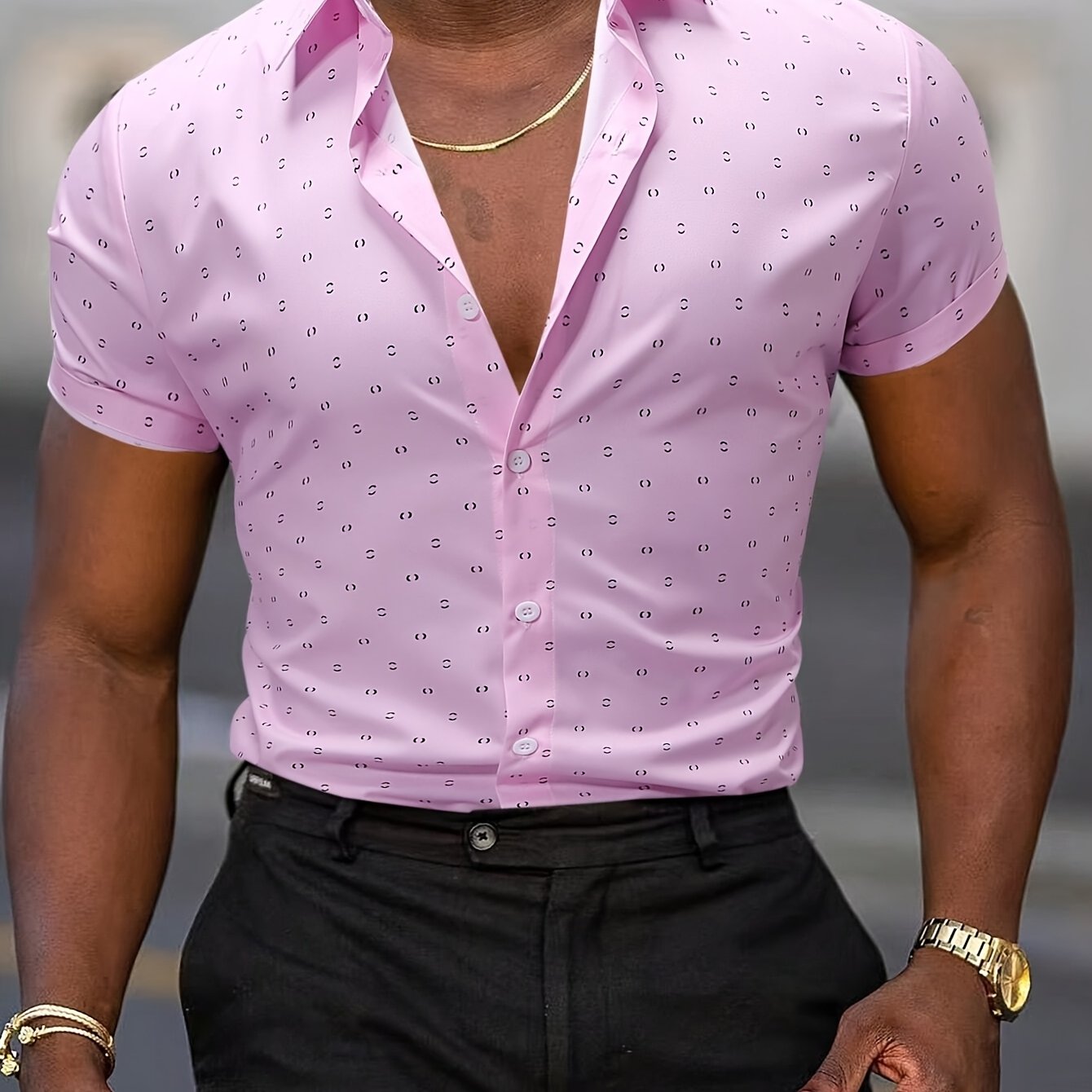 GIULIO | CAMISA VERANIEGA CON DISEÑO ESTAMPADO