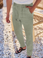 NICHOLS | Pantalones Anchos de Lino con Cinturón