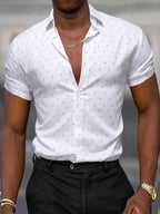 GIULIO | CAMISA VERANIEGA CON DISEÑO ESTAMPADO