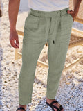 NICHOLS | Pantalones Anchos de Lino con Cinturón